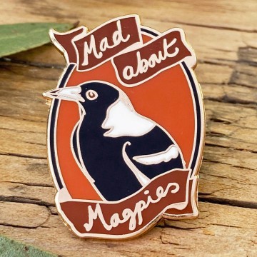 Bridget Farmer | Enamel Pin | Mad About Magpies